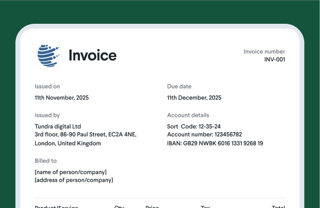 Get paid — inbound bank transfers
