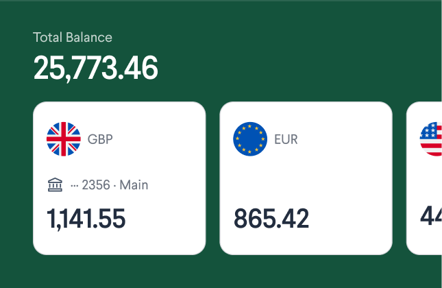 Local account details — UK GBP account